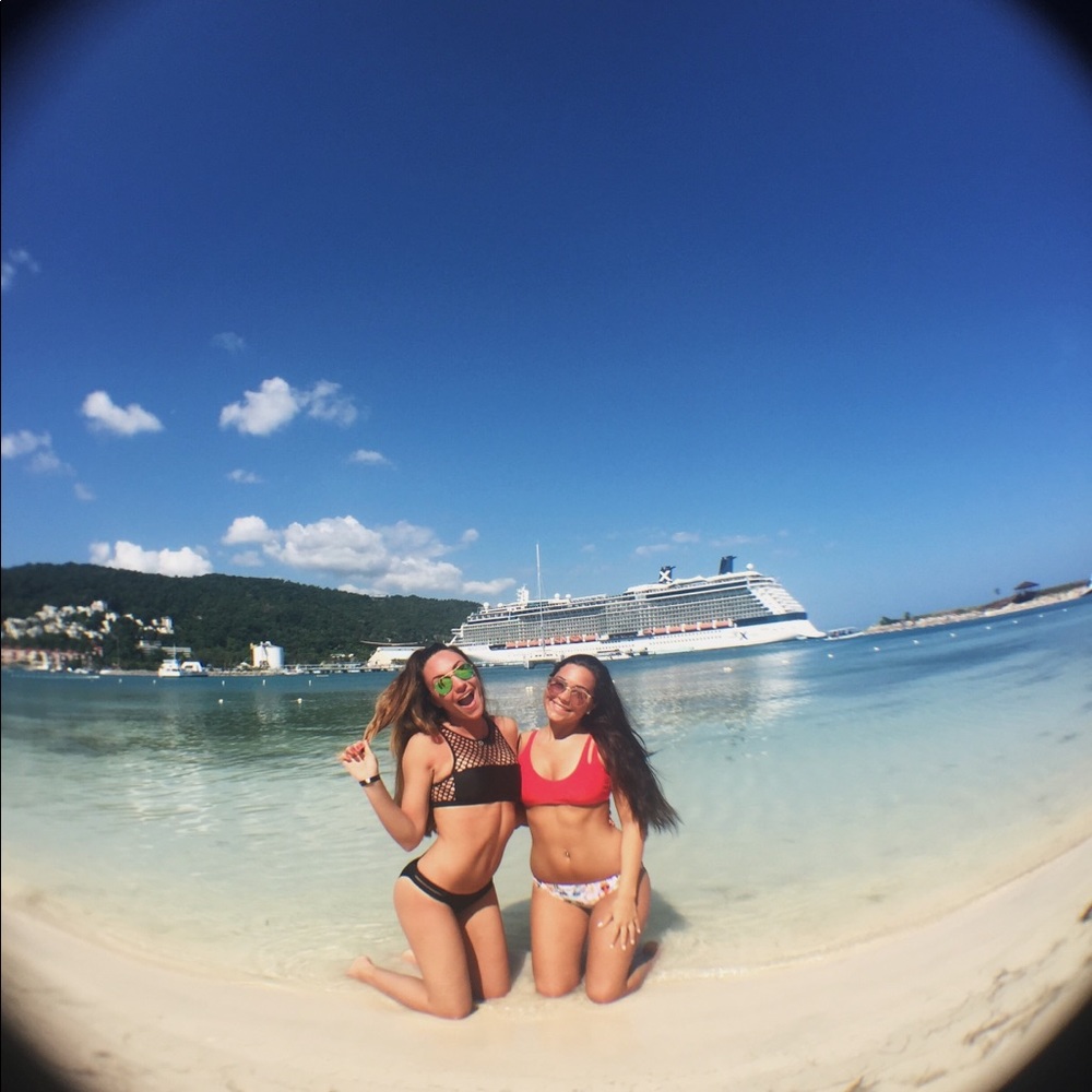 Nasty Gal Black High Neck Mesh Bikini Top